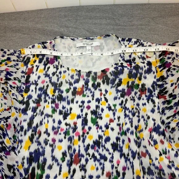 Derek Lam IO Crosby Dress, Multicolored, Ruffled, Line Buttons, Women 2‎ - Picture 3 of 10